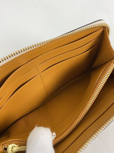 商品画像：エッシェンシャルスリムアコーディオンジップ/レザー/アイボリー/総柄/レディース/CAM82// 6