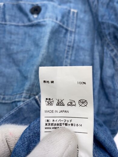 商品画像：半袖シャツ/M/デニム/BLU/無地// 4