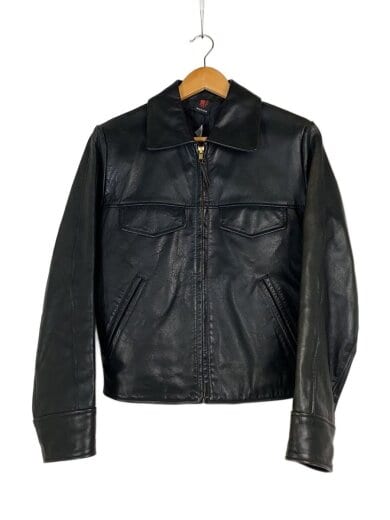 商品画像：レザージャケット/M/馬革/ブラック/無地 1