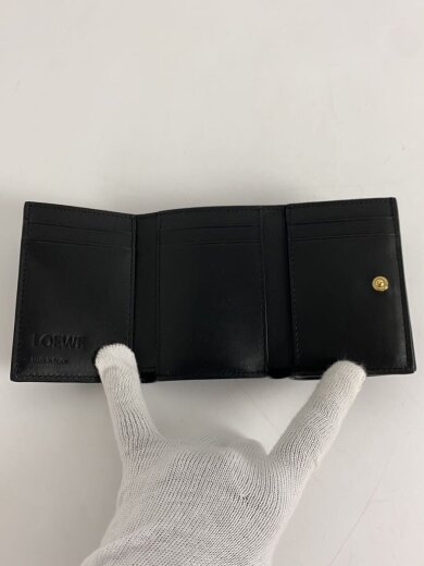 商品画像：アナグラムライトフォールド/2つ折り財布/レザー/ブラック/無地/レディース// 4