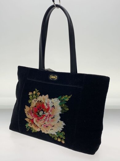 商品画像：トートバッグ/--/BLK/花柄// 2