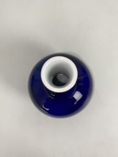 商品画像：花瓶/ブルー/鶴首/7号/ルリ三彩// 3