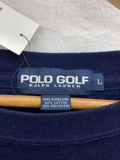 商品画像：90s/90年代タグ/スウェット/L/コットン/NVY/プリント/ポロゴルフ/ベアプリント/古着 3