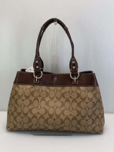 商品画像：トートバッグ_シグネチャー_キャメルレザー/--/BRW/総柄 3