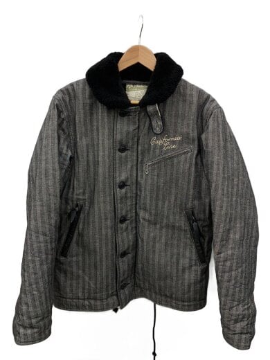 商品画像：ジャケット/38/コットン/GRY/無地/スカルフライトN1ジャケット/襟ムートン 1