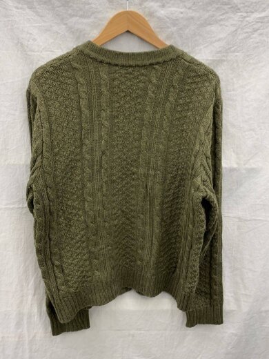 商品画像：Isar-Trachten/チロリアンケーブルニットカーディガン(厚手)/52/ウール/KHK 2