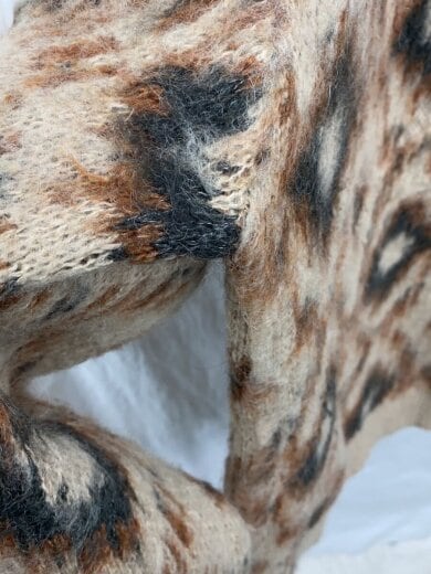 商品画像：モヘアミックスネイティブジャガードクルーネックセ/M/アクリル/BEG/23-080-600-9270-3-0 9