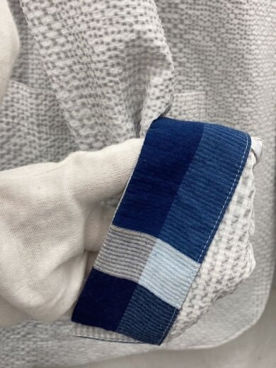 商品画像：シアサッカー地/2B/テーラードジャケット/M/ポリエステル/GRY/チェック/51E04-502-04 9