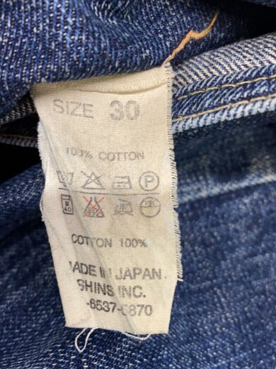 商品画像：5ポケット/セルビッジ/ボタンフライ/ボトム/30/デニム/IDG// 5