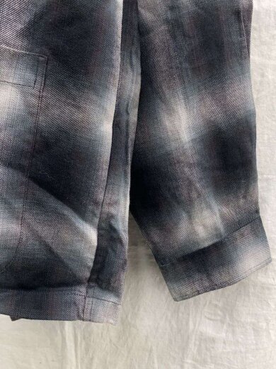 商品画像：リラックスオンブレオープンカラーシャツ/長袖シャツ/L/コットン/GRY/25-050-470-6120-3-0 5