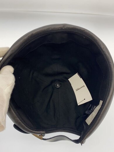 商品画像：ロールキャップ/ヘッドウェア/--/牛革/BLK/レディース/ZKN02450// 4