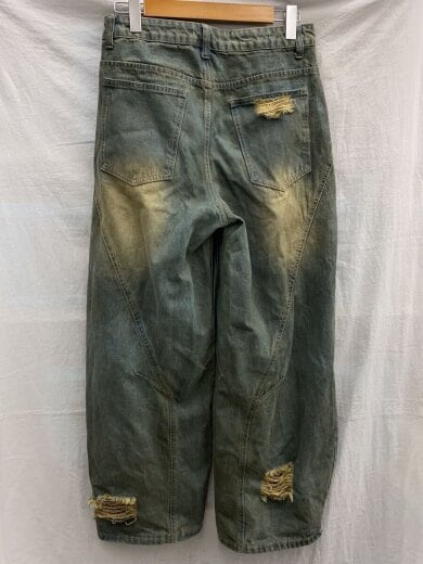 商品画像：yolo/ダメージカーブデニムパンツ/ボトム/L/ツイード/IDG/WG5000 2