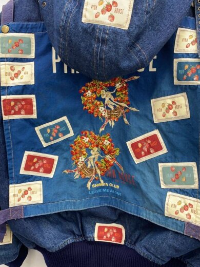 商品画像：ブルゾン/--/デニム/IDG/P1081FJM06/苺リースゼッケン/ワッペン 9