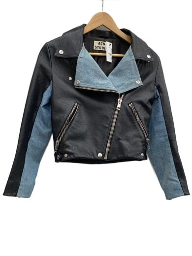 商品画像：RITA DENIM PSS13/ダブルライダースジャケット/32/山羊革/BLK 1