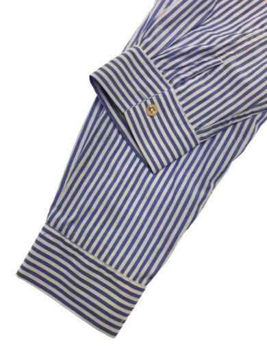 画像：OUR LEGACYSHAWL ZIP SHIRT/ハーフジップシャツ/50/コットン/BLU/ストライプ5
