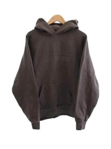 画像：ESSENTIALSパーカー/M/コットン/BRW/無地/RN#0902331