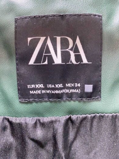 商品画像：ダウンジャケット/XXL/フェイクレザー/GRN/無地 3