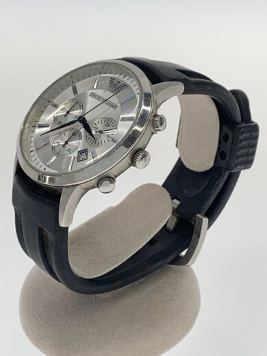 商品画像：腕時計/アナログ/ラバー/SLV/BLK/SS/社外ベルト 2