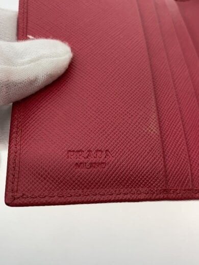 商品画像：角擦れ・使用感・汚れ/3つ折り財布/レザー/PNK/レディース// 3