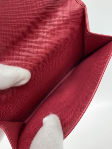 商品画像：角擦れ・使用感・汚れ/3つ折り財布/レザー/PNK/レディース// 5