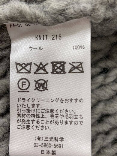 商品画像：ニット・セーター(厚手)/--/ウール/GRY/KNIT215// 4
