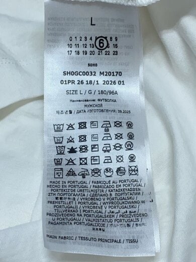 商品画像：Tシャツ/L/コットン/WHT/無地/SH0GC0032 S24312 4