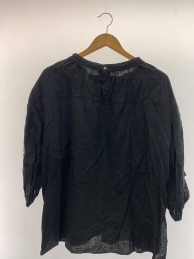 商品画像：半袖ブラウス/--/リネン/BLK/24-050-440-0350-1-0 2