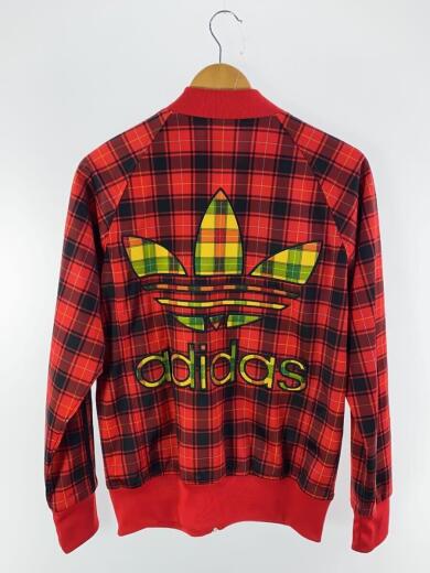 画像：adidasジャージ/M/ポリエステル/RED/チェック/フリル2