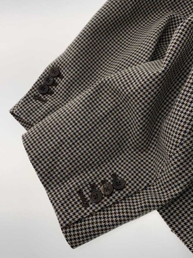 商品画像：20SS/テーラードジャケット/ダブルブレスト/S/ウール/BRW/千鳥格子/ST.127-2 5