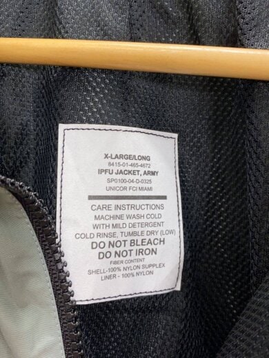商品画像：ミリタリージャケット/米軍/ジャケット/IPFU/XL/ナイロン/KHK/8415-01-465-4672 3
