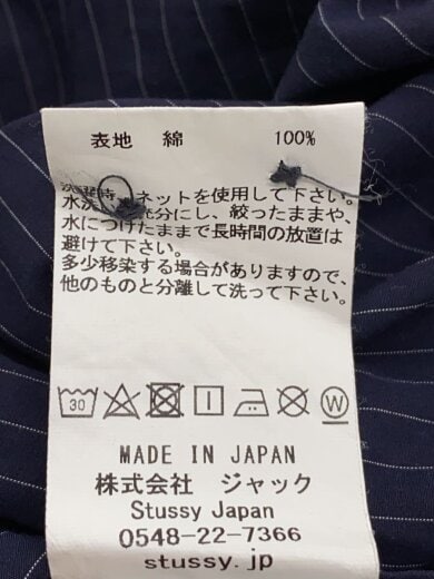 商品画像：ボタンダウンシャツ/半袖シャツ/L/コットン/NVY/ストライプ// 4