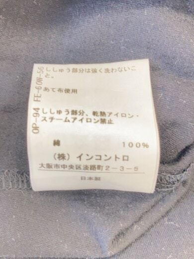 商品画像：ワンポイントロゴ刺繍/Tシャツ/M/コットン/BLK/16-12-341020 4