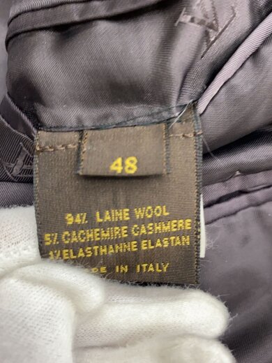 商品画像：セットアップ/スーツ/ジャケット/スラックス/48/ウール/カシミヤ混/BLK/イタリア製/ブランド古着 4