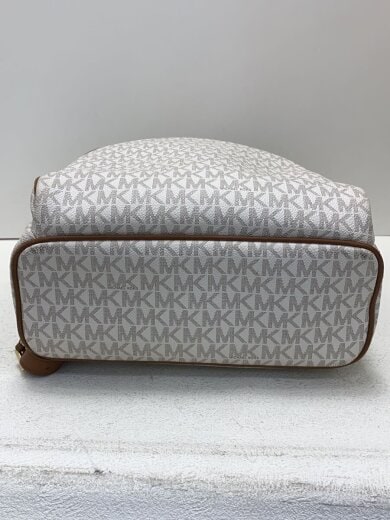 商品画像：ジップポケット/バックパック/リュック/ミディアム/MKシグネクチャー/PVC/WHT/総柄 4