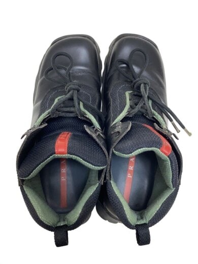 商品画像：Squarer toe leather boots/trekking boots/サイドゴア/ブーツ/38/BLK 3