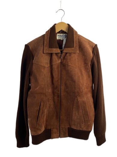 商品画像：ウエスタンジャケット/レザージャケット・ブルゾン/素材切替/S/スウェード/BRW 1