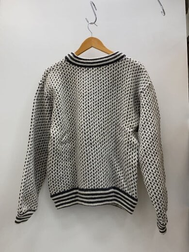 商品画像：80S～/バーズアイニット/ニット・セーター(厚手)/--/ウール/WHT/総柄/ノルウェー製 2