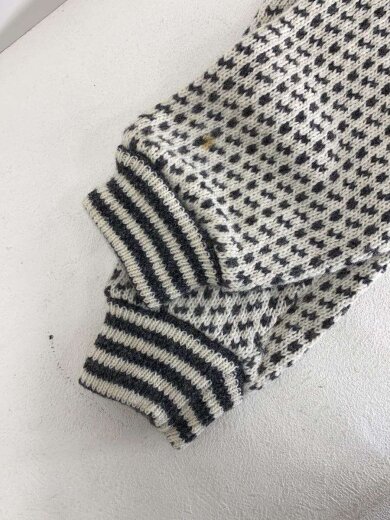 商品画像：80S～/バーズアイニット/ニット・セーター(厚手)/--/ウール/WHT/総柄/ノルウェー製 5