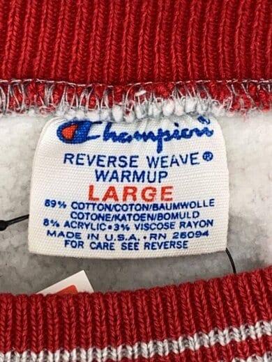 商品画像：スウェット/L/コットン/GRY/80s/USA製/ボーダーリブ/リバースウィーブ 3