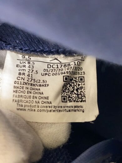 商品画像：ハイカットスニーカー/27.5cm/NVY/dc1788-100 5