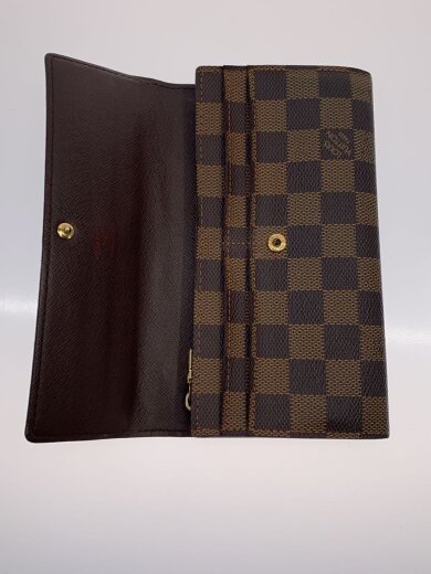商品画像：1)ポルト・フォイユ・サラ_ダミエ・エベヌ/PVC/BRW/メンズ 4