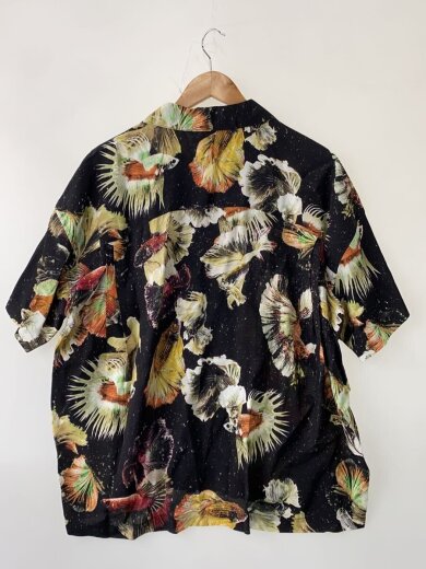 商品画像：FISH CAMO ALOHA/フィッシュカモアロハシャツ/M/レーヨン/BLK 2