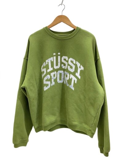 商品画像：STUUSY SPORT/スウェット/L/コットン/GRN/プリントひび割れ// 1