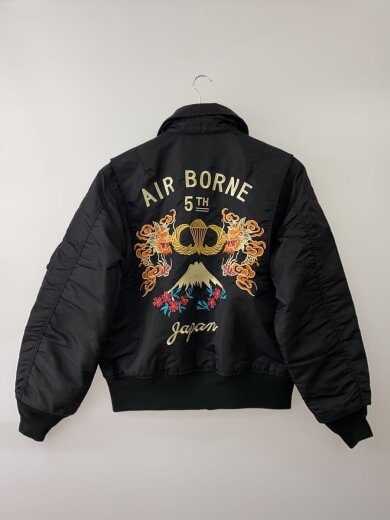 商品画像：フライトジャケット/M/ナイロン/BLK/51315 2