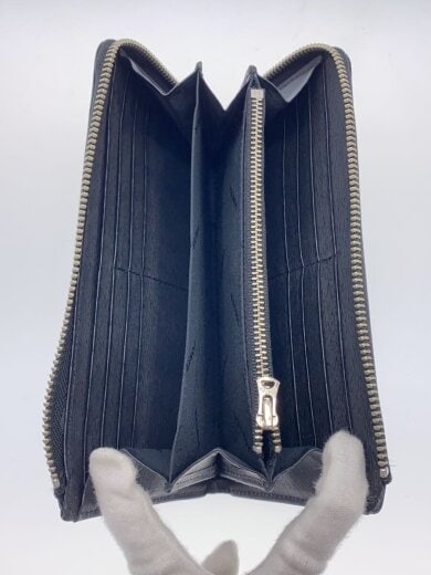 商品画像：長財布/牛革/BLK/無地/メンズ/052-02210 4