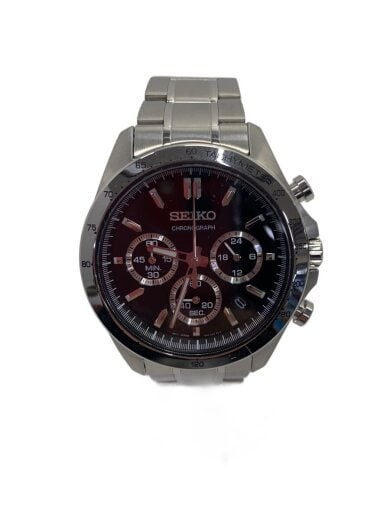 商品画像：クォーツ腕時計/アナログ/ステンレス/BLK/SLV/SS/8t63-00d0 1