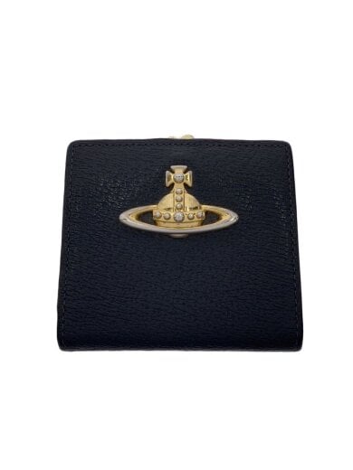 商品画像：2つ折り財布/レザー/BLK/レディース 1