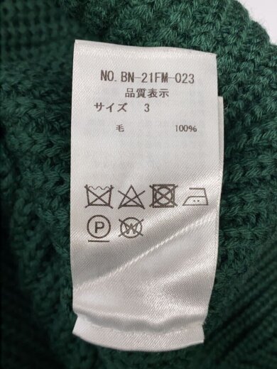 商品画像：ニット・セーター(厚手)/3/ウール/GRN/BN-21FM-023 4