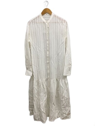 商品画像：Sheerstripe Shirts Dress/長袖ワンピース/38/レーヨン/WHT/12120311 1