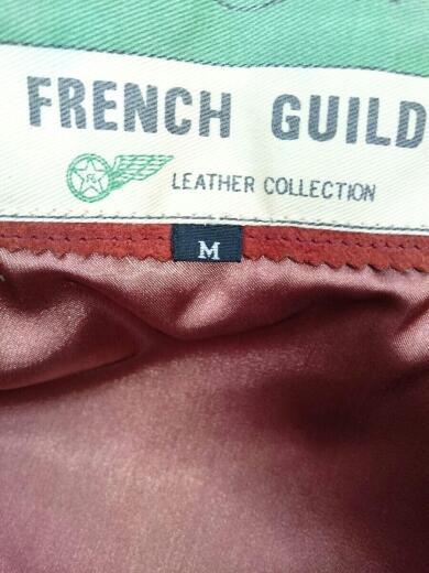 画像：その他ブランドFRENCH GUILD/シングルライダースジャケット/M/豚革/ブラウン/茶色/無地4